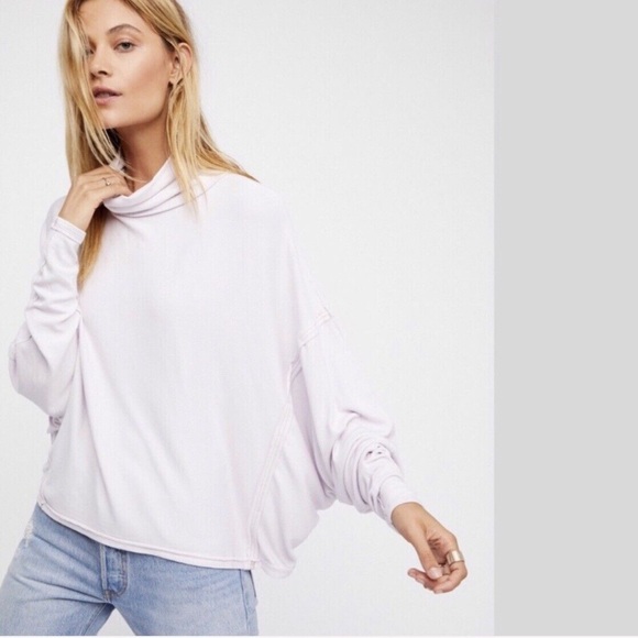 We The Free Amanda dolman purple turtleneck long sleeve ribbed top size SM - Picture 1 of 6